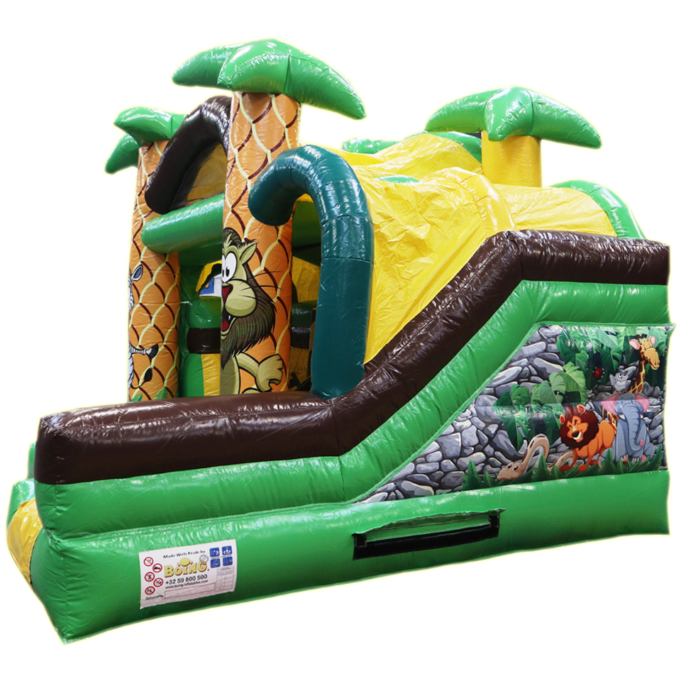 Jungle Château Gonflable Avec 2 Toboggans