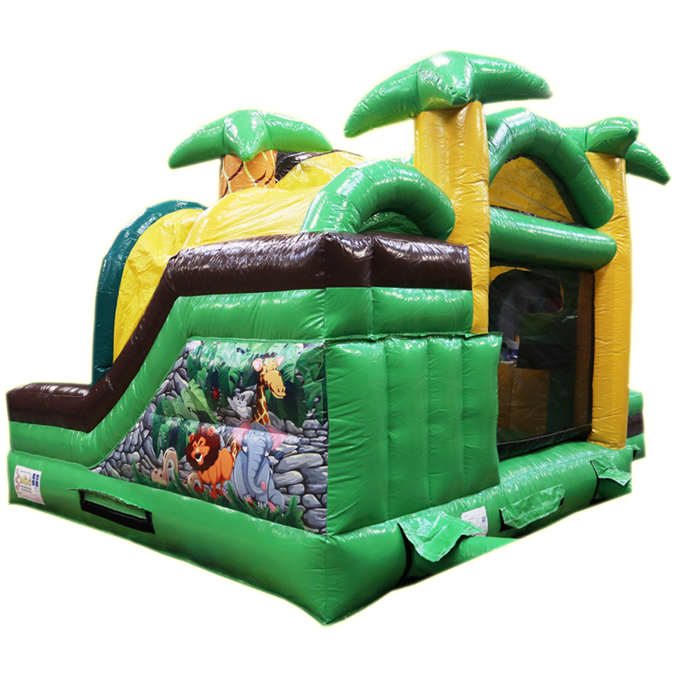 Jungle Château Gonflable Avec 2 Toboggans