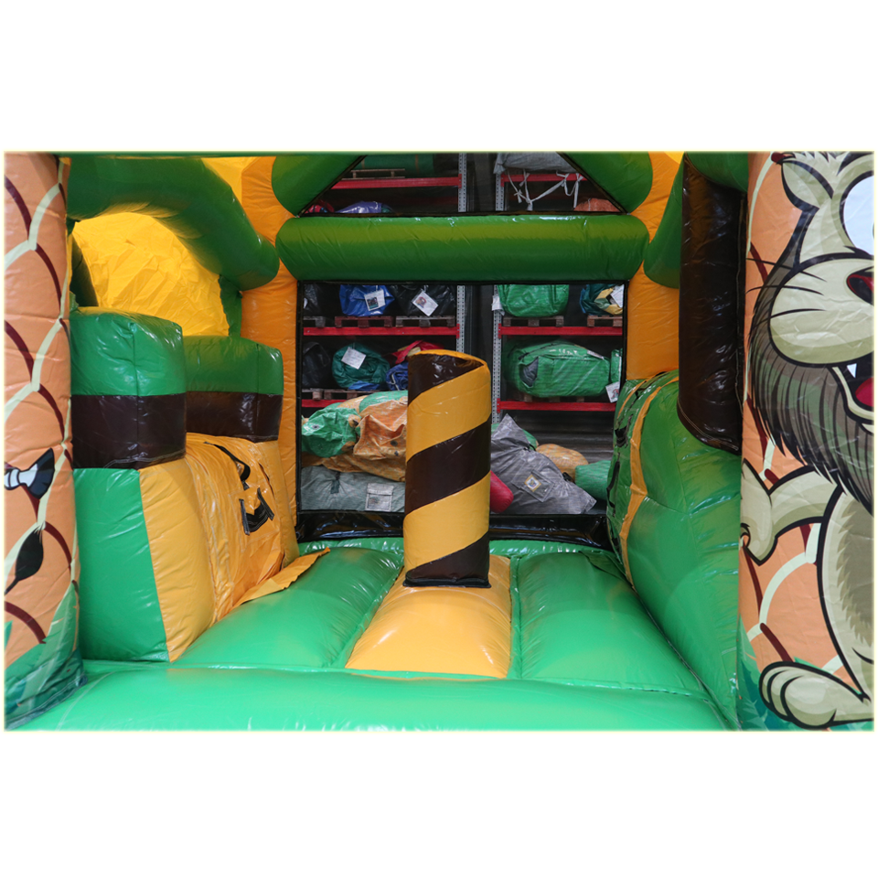 Jungle Château Gonflable Avec 2 Toboggans