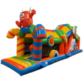 2 Partie Course D'obstacles 11m Château Cookie Monster Orange