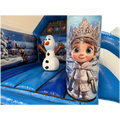 Aframe Midi Princesse Des Neiges Chateau Gonflable Avec Obstacles et Toboggan