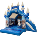 Aframe Midi Princesse Des Neiges Chateau Gonflable Avec Obstacles et Toboggan