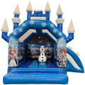 Aframe Midi Princesse Des Neiges Chateau Gonflable Avec Obstacles et Toboggan