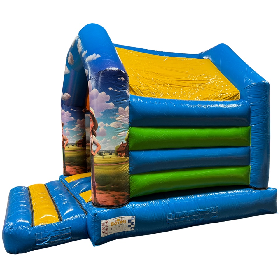 Aframe ferme gonflable avec obstacles