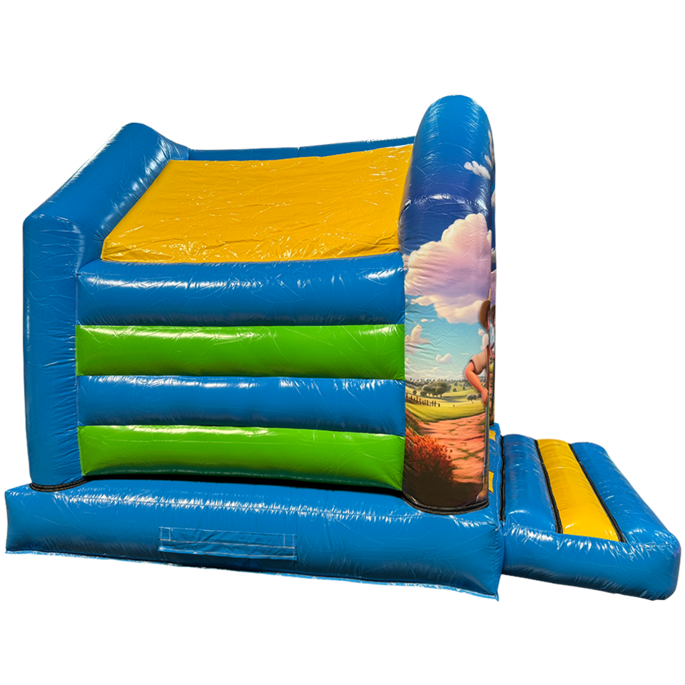 Aframe ferme gonflable avec obstacles