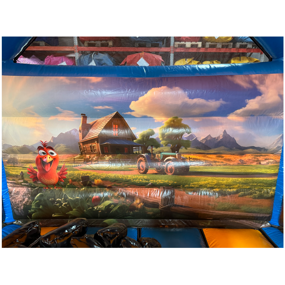 Aframe ferme gonflable avec obstacles