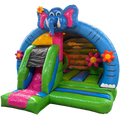 Arch Midi 3D Éléphant Chateau Gonflable Avec Obstacles