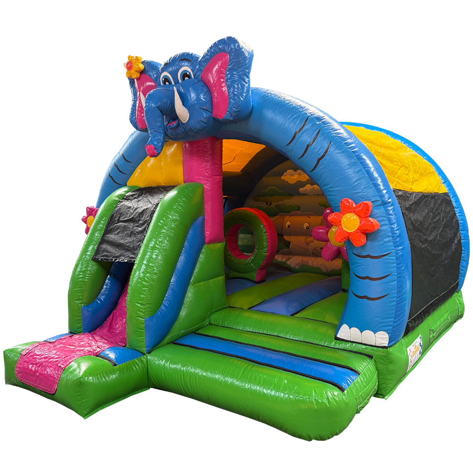 Arch Midi 3D Éléphant avec obstacles Château gonflable 