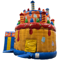 Gâteau D'anniversaire Chateau Gonflable Avec Toboggan