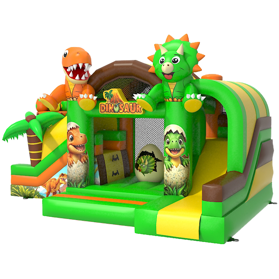 Bouncy Castle with 2 Slides 3D Dino