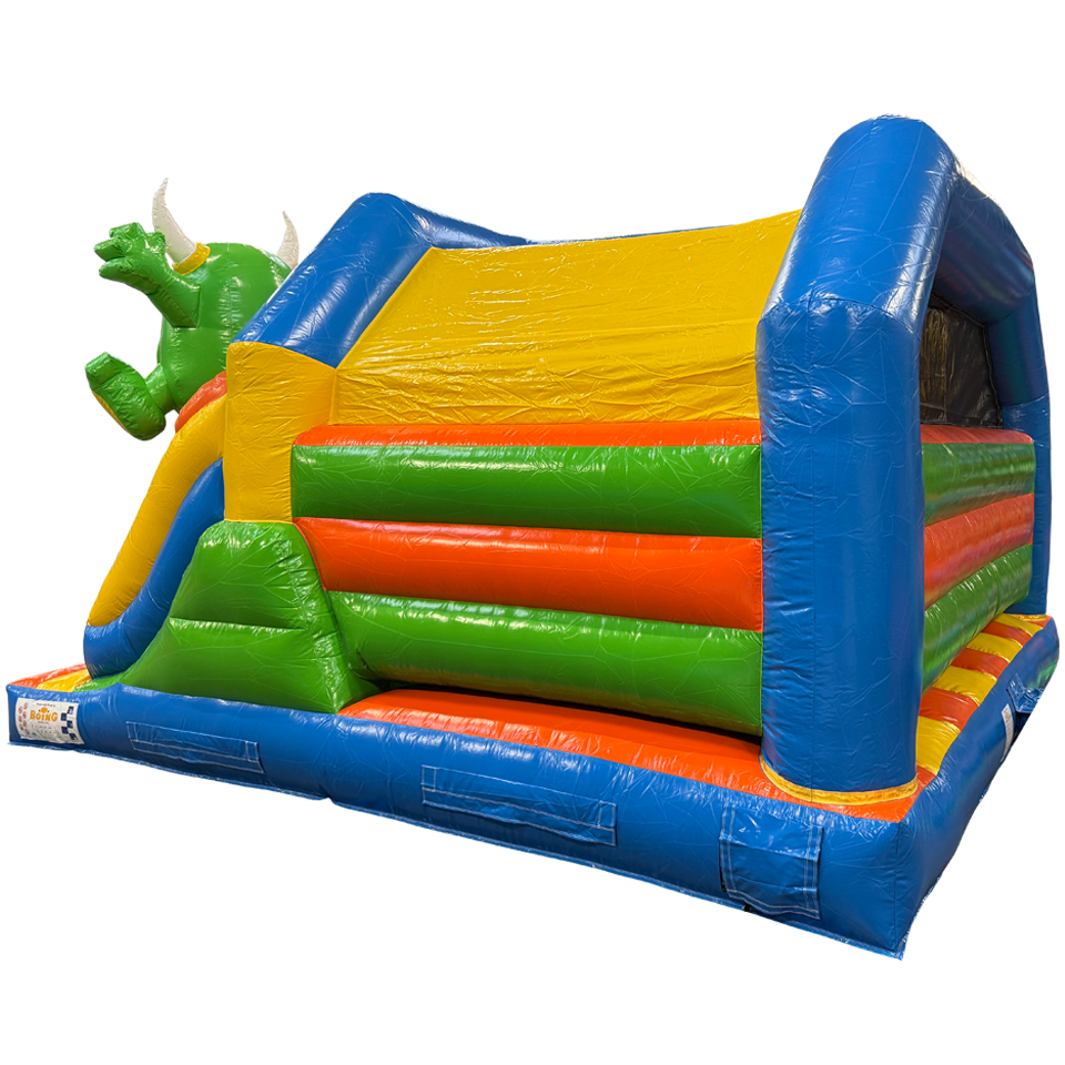 Combo Midi 2 Slides Cookie Monster Inflatable Without Pools