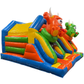 Combo Midi 2 Toboggans Cookie Monster Chateau Gonflable Sans Piscines