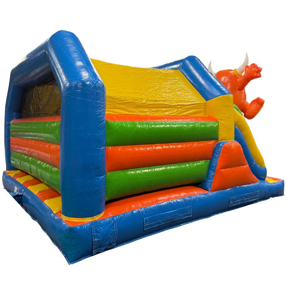 Combo Midi 2 Slides Cookie Monster Inflatable Without Pools