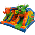 Combo Midi 2 Toboggans Cookie Monster Chateau Gonflable Sans Piscines