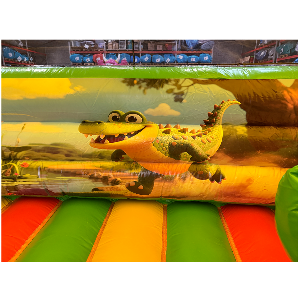 Combo Midi 2 Toboggans Crocodile Château Gonflable