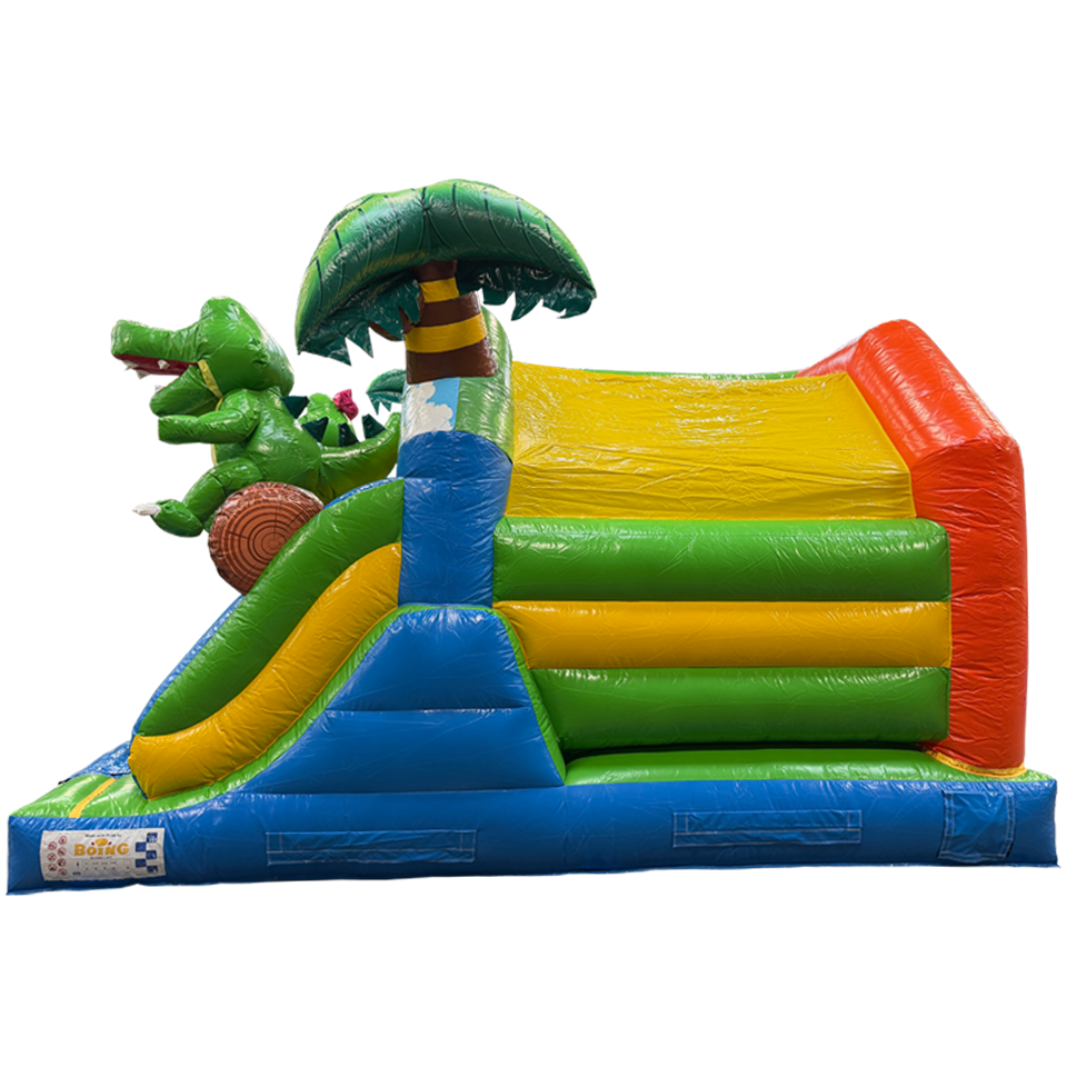 Combo Midi 2 Toboggans Crocodile Château Gonflable