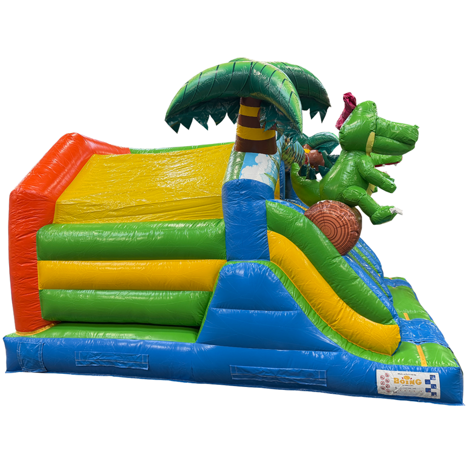 Combo Midi 2 Toboggans Crocodile Château Gonflable