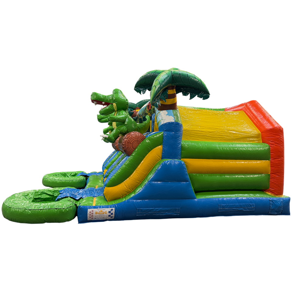 Combo Midi 2 Toboggans Crocodile Château Gonflable