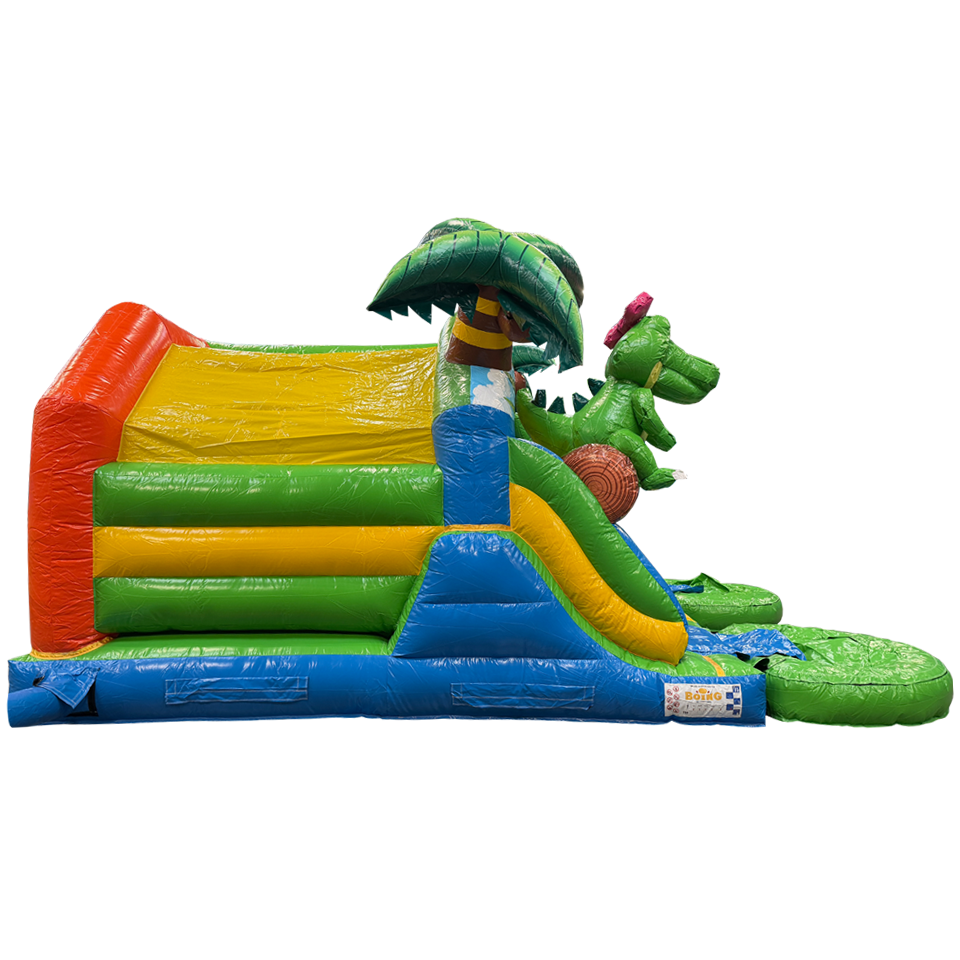 Combo Midi 2 Toboggans Crocodile Château Gonflable