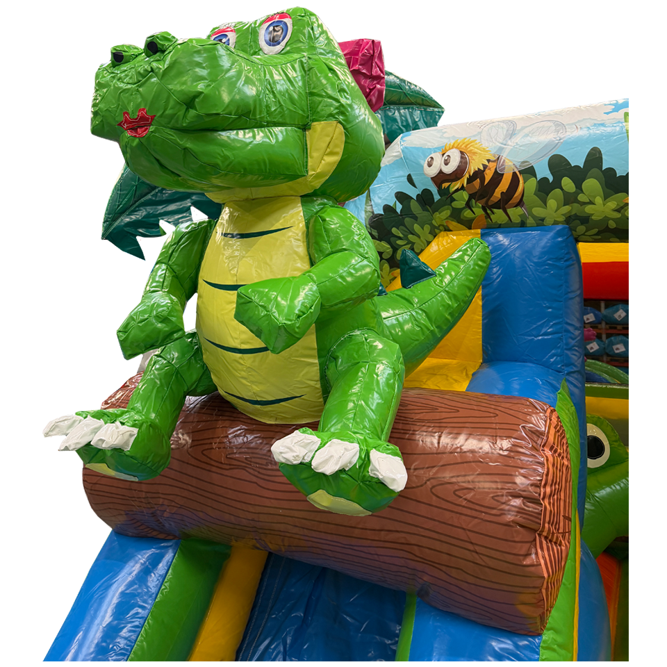 Combo Midi 2 Toboggans Crocodile Château Gonflable