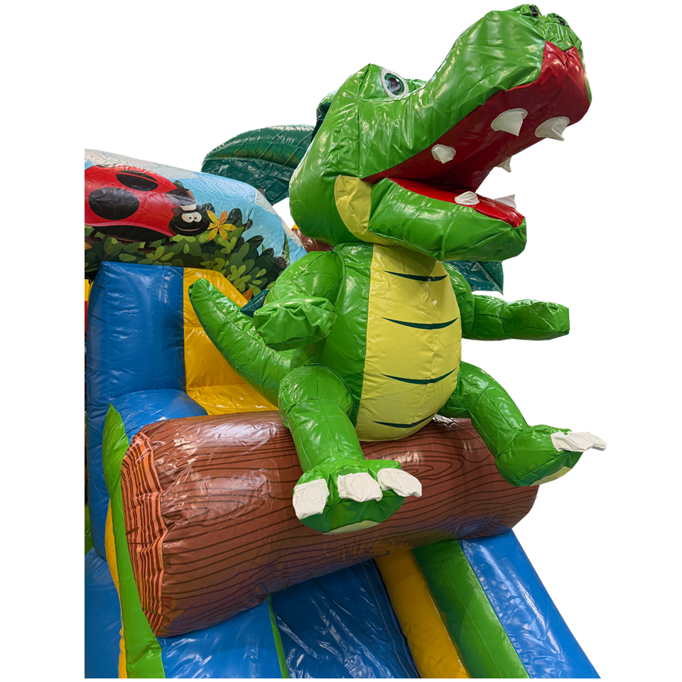 Combo Midi 2 Toboggans Crocodile Château Gonflable
