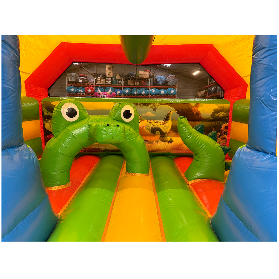 Combo Midi 2 Toboggans Crocodile Château Gonflable