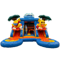 Multiplay Midi 2 Toboggans Canard Chateau Gonflable