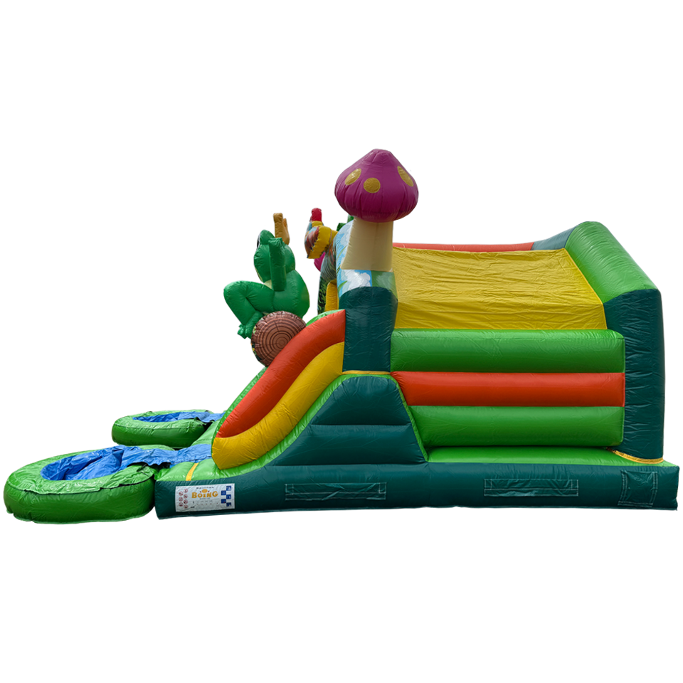 Château gonflable Combi Midi 2 toboggans Grenouille