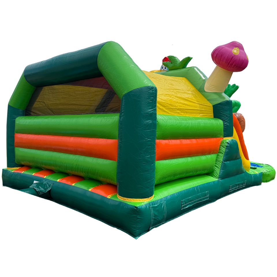 Château gonflable Combi Midi 2 toboggans Grenouille