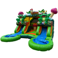Combo Midi 2 Toboggans Grenouille Chateau Gonflable