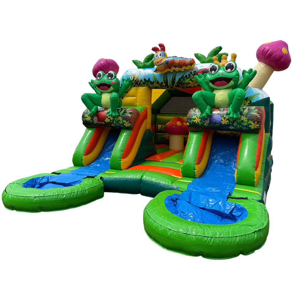Combo Midi 2 Slides Frog Inflatable