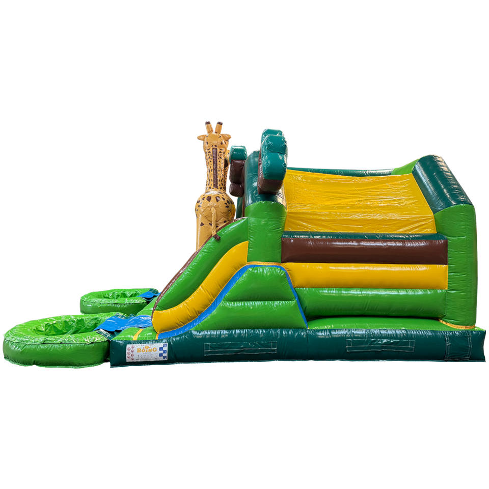 Château Gonflable Combo Midi 2 Toboggans Girafe