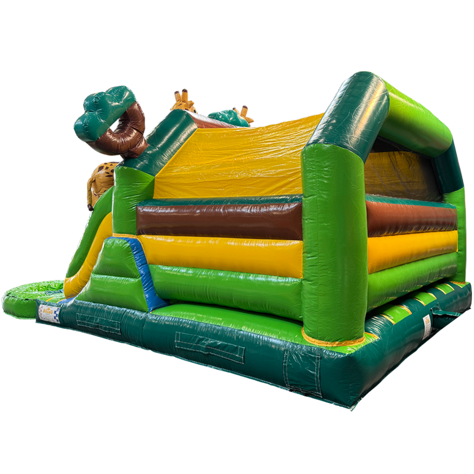 Château Gonflable Combo Midi 2 Toboggans Girafe