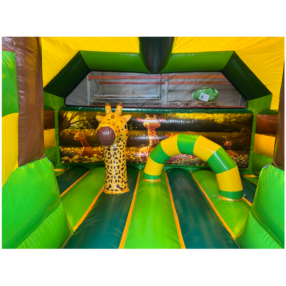 Château Gonflable Combo Midi 2 Toboggans Girafe