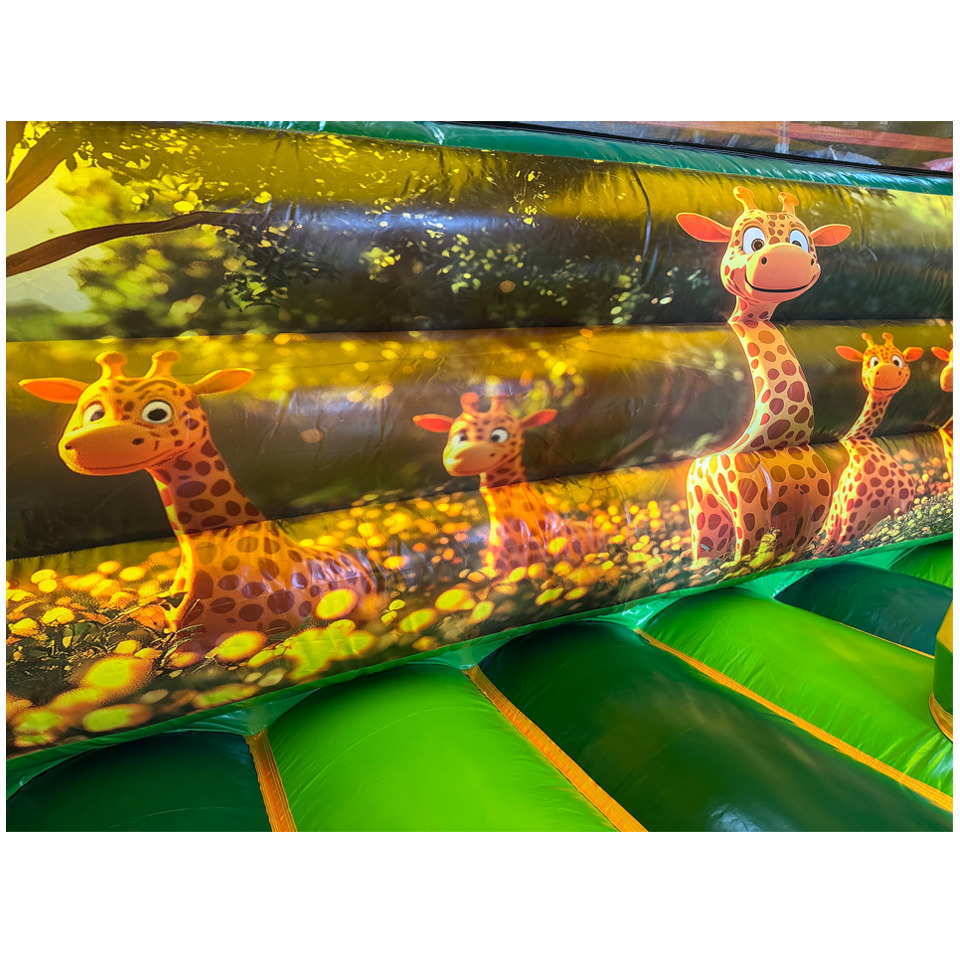 Château Gonflable Combo Midi 2 Toboggans Girafe