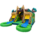 Combo Midi 2 Toboggans Girafe Chateau Gonflable