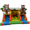 Combo Midi 2 Toboggans Chevaux Chateau Gonflable