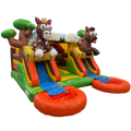 Combo Midi 2 Toboggans Chevaux Chateau Gonflable