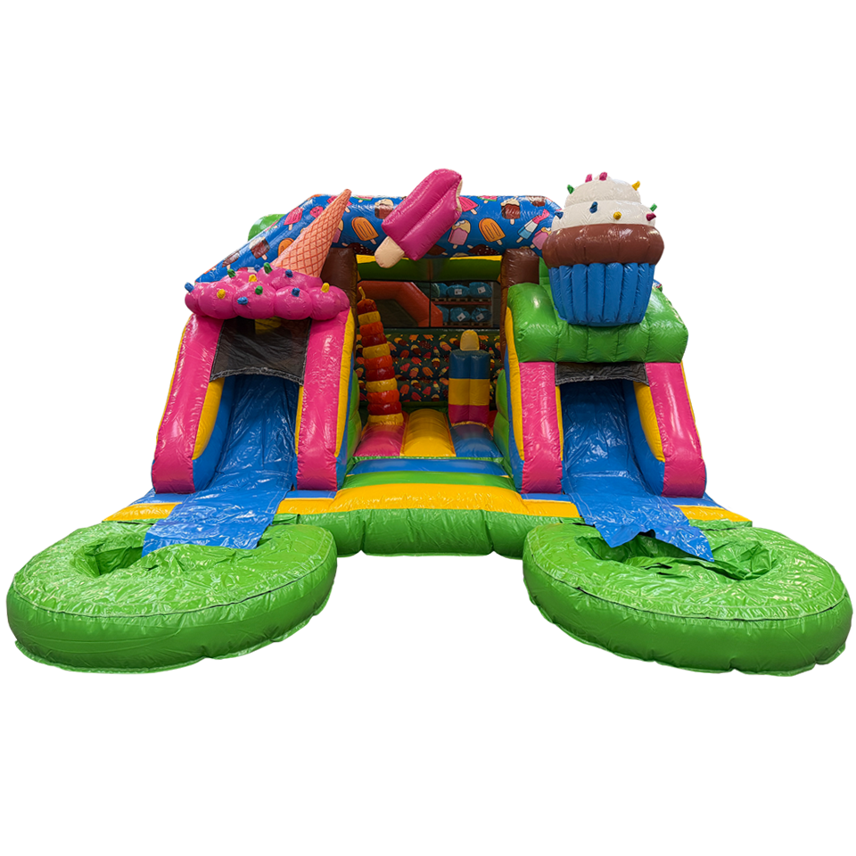Combo Midi 2 Slides Ice Creams Inflatable