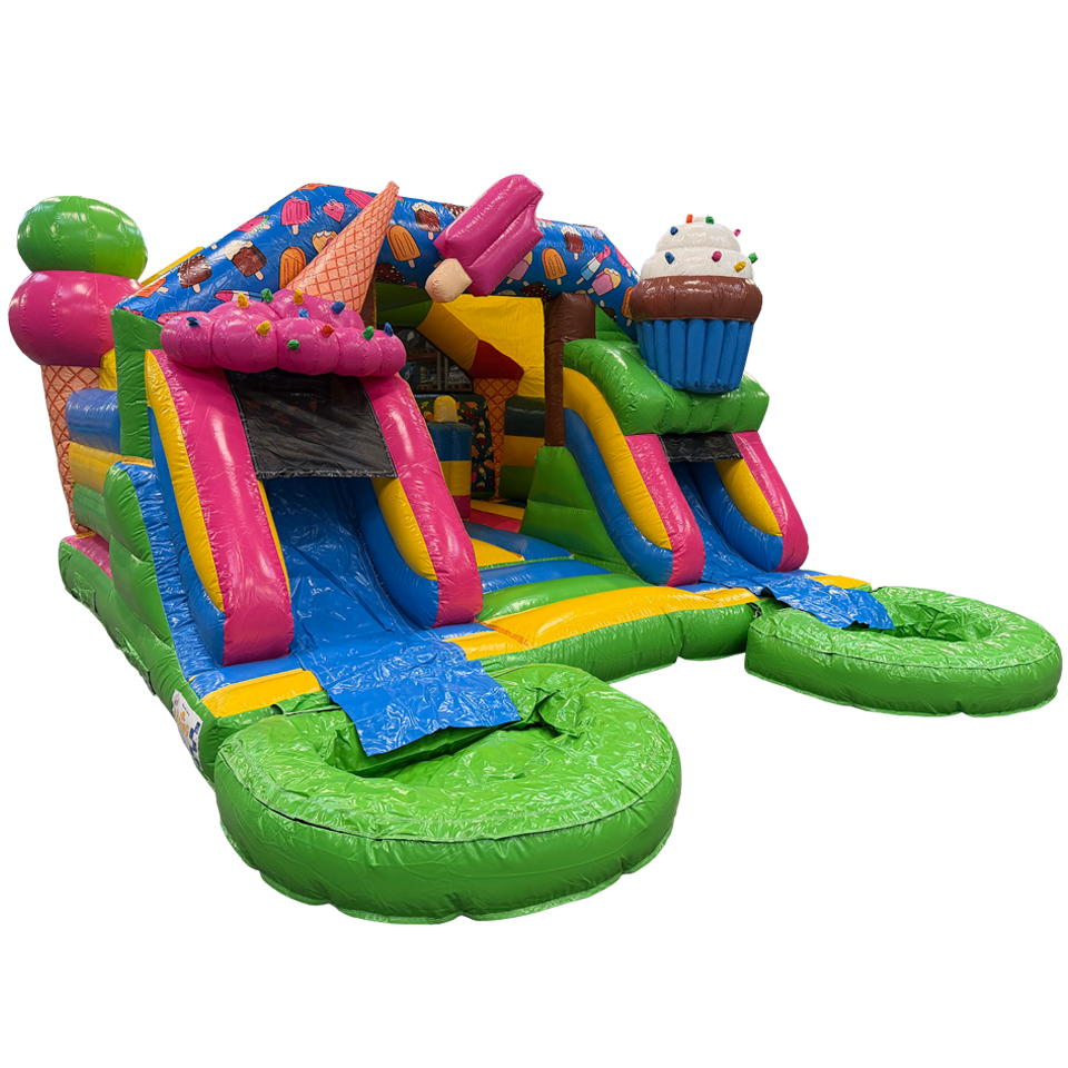Combo Midi 2 Slides Ice Creams Inflatable