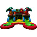 Combo Midi 2 Toboggans Perroquet Chateau Gonflable