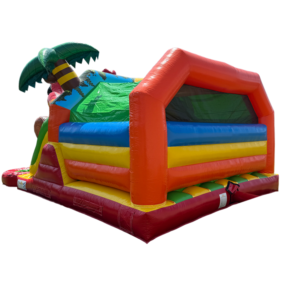 Château gonflable Combo Midi 2 Toboggans Perroquet