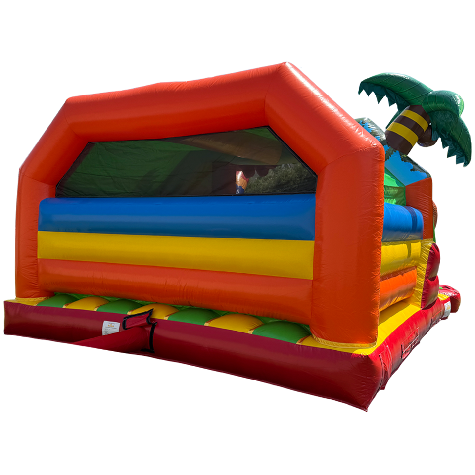 Château gonflable Combo Midi 2 Toboggans Perroquet