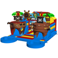 Combo Midi 2 Toboggans Bateau Pirate Chateau Gonflable