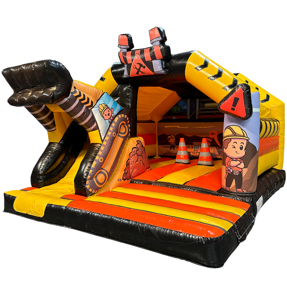 Combo Midi 3D Bouwer Met Obstakels Springkasteel