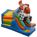 Combo Midi 3D Poisson Clown Chateau Gonflable Avec Obstacles