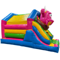 Combo Midi 3D Cookie Monster Fushia Chateau Gonflable Avec Obstacles