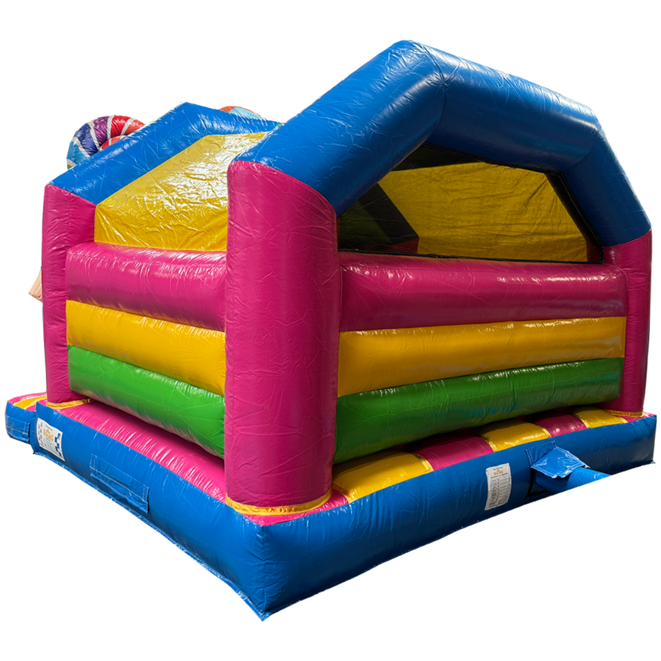 Château Gonflable Combo Midi 3D Monstre des Biscuits Fushia Avec Obstacles
