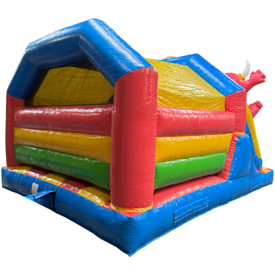 Château Gonflable Combo Midi 3D Monstre des Biscuits Fushia Avec Obstacles