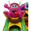 Combo Midi 3D Cookie Monster Fushia Chateau Gonflable Avec Obstacles